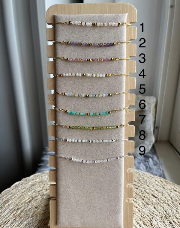 Armband edelsteen goldplated/brass