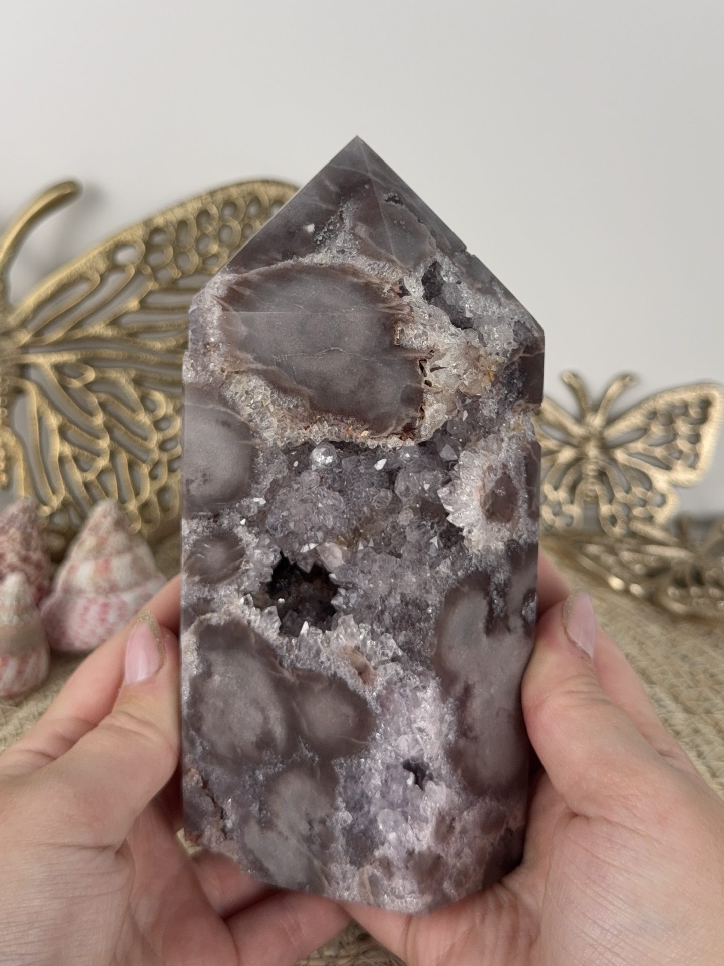 Roze amethist punt L - Afbeelding 3