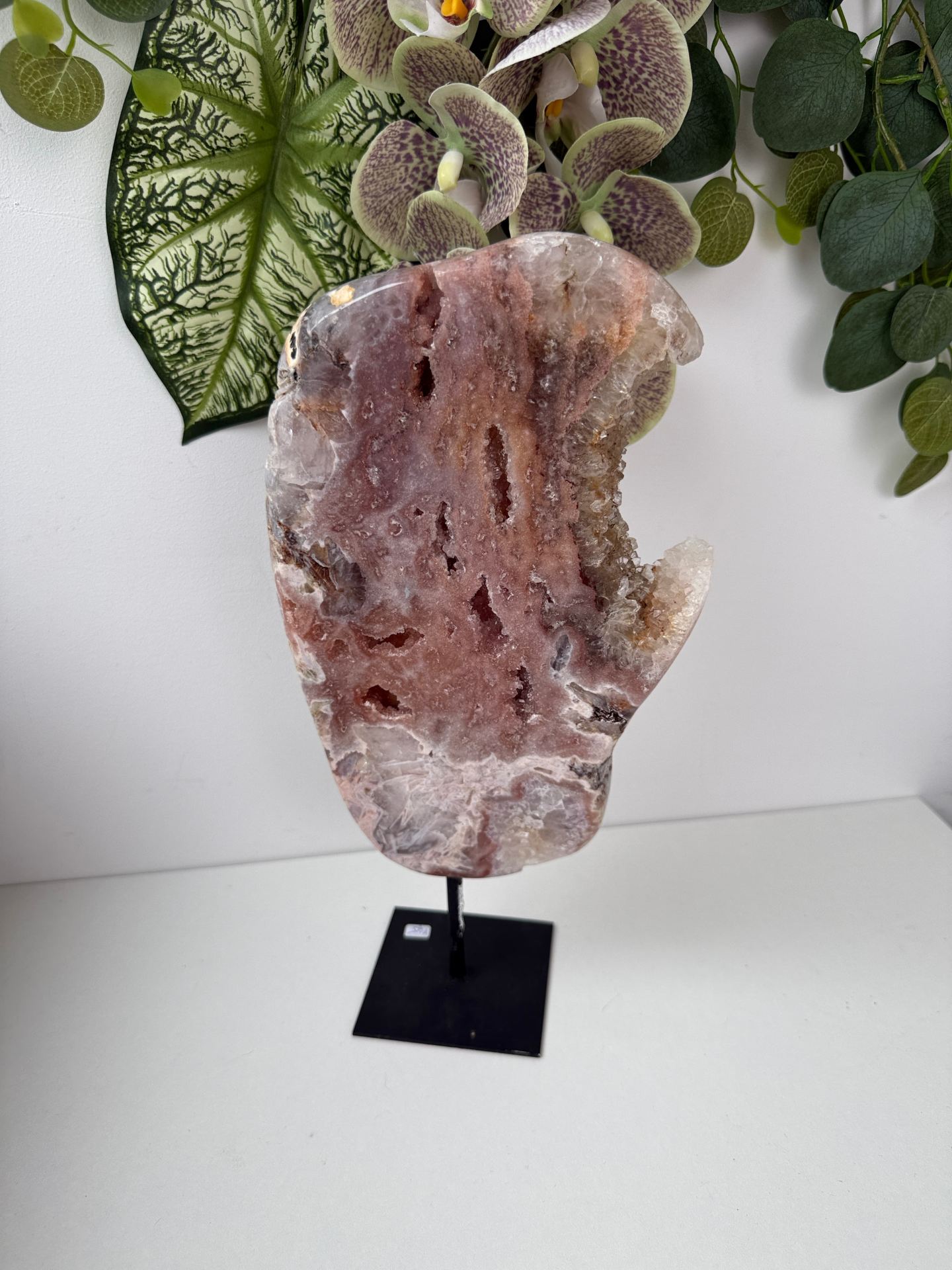 Roze amethist op standaard - Afbeelding 3