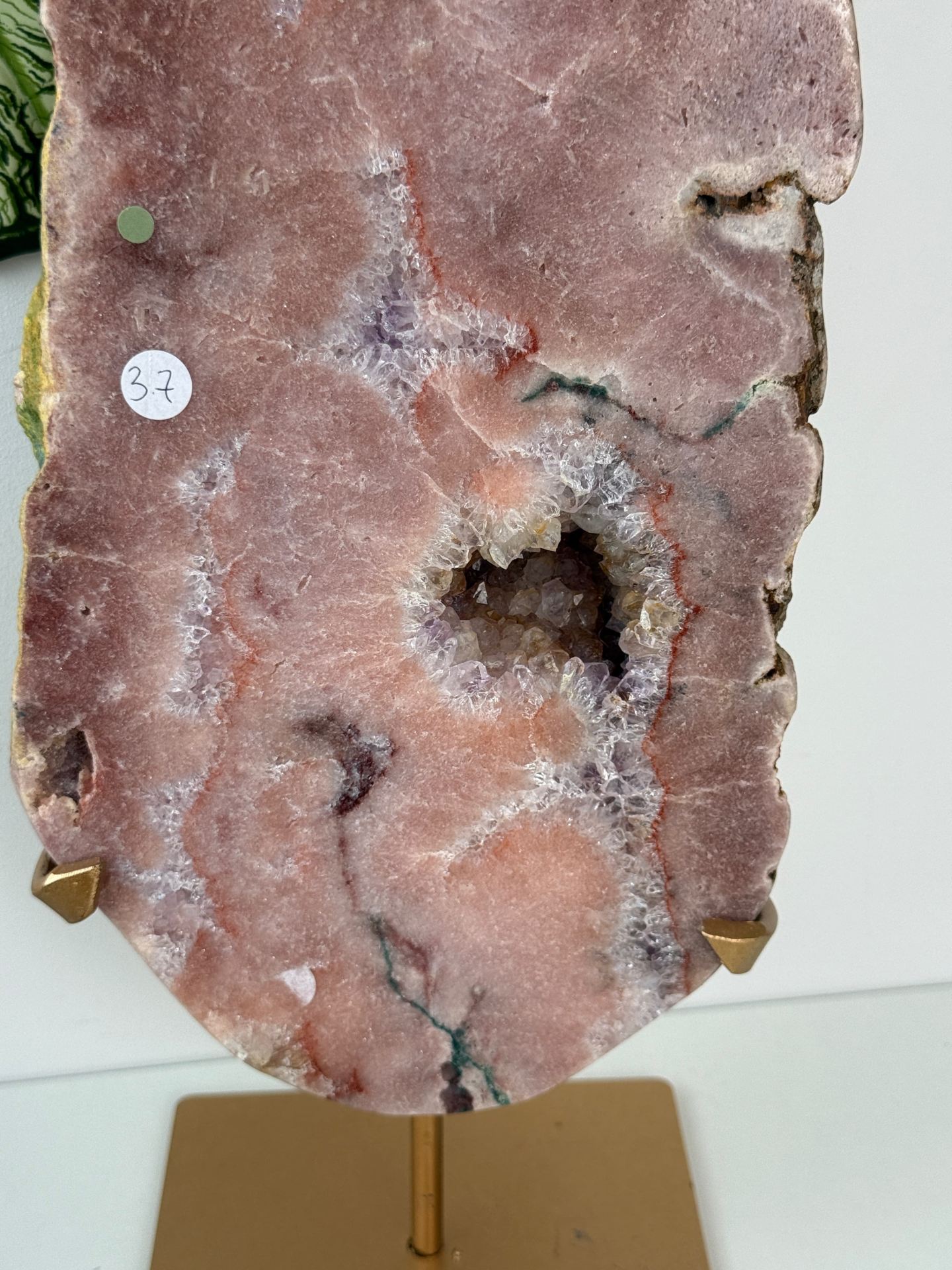 Roze amethist op standaard - Afbeelding 2