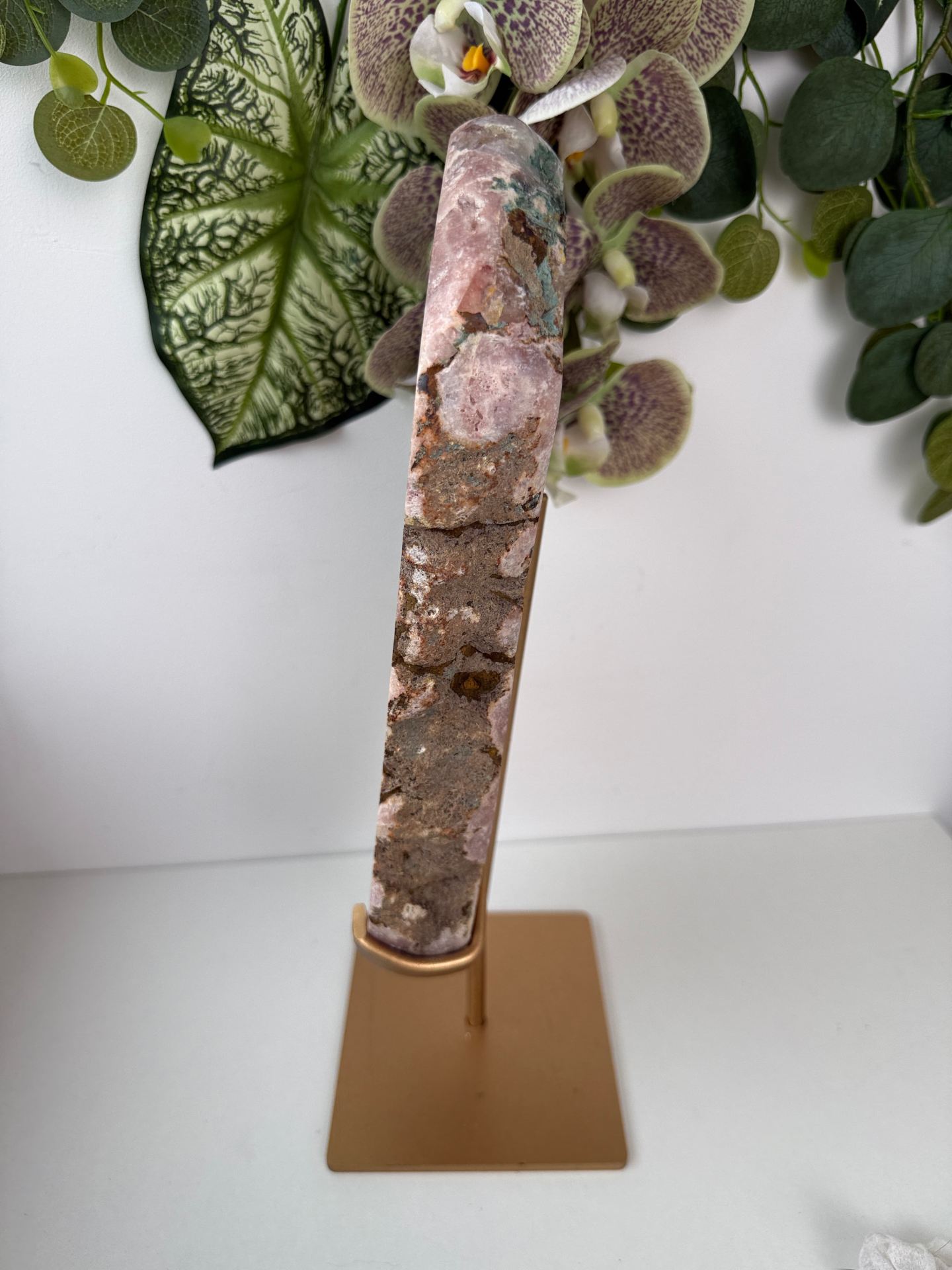 Roze amethist op standaard - Afbeelding 3